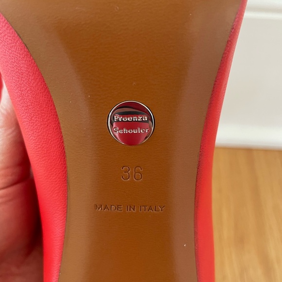 Proenza Schouler Glove Leather Bold Red Heels - Picture 5 of 6